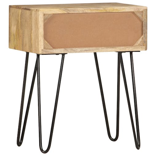 NNEVL Bedside Cabinet 40x30x50 cm Solid Mango Wood