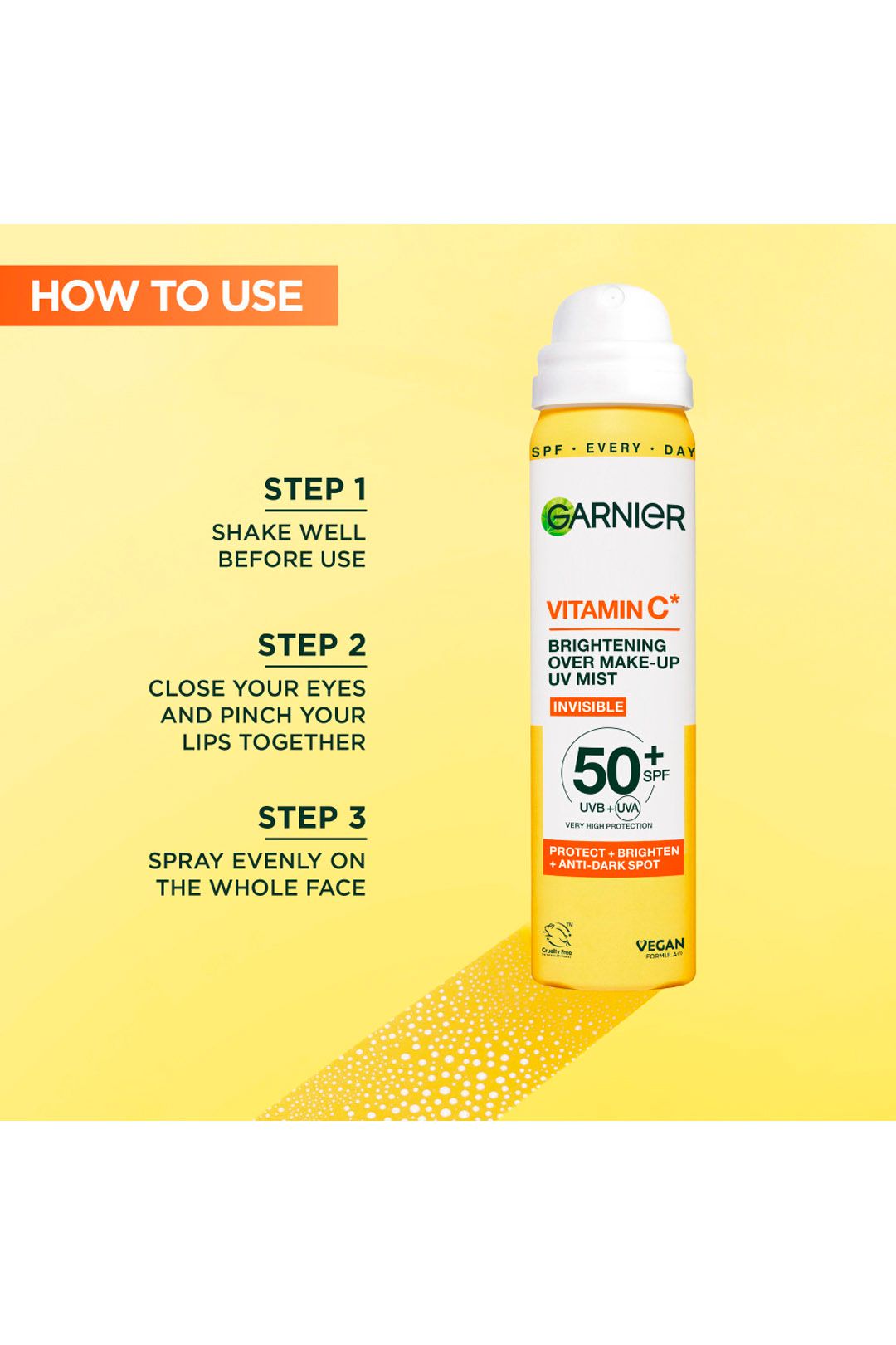 Garnier Vitamin C Brightening Over Make-Up UV Mist 75ml