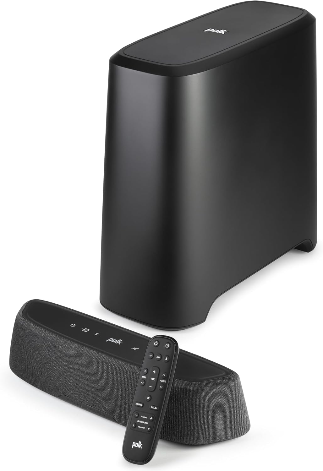 Polk Audio MagniFi Mini AX Sound Bar for TV with Wireless Subwoofer  Dolby Atmos and DTS:X Certified  Polk's patented VoiceAdjust & SDA technologies  Ultra-Compact Design  Easy Setup  Black