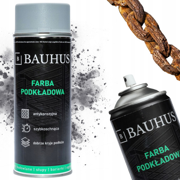 Farba podkładowa antykorozyjna spray 400ml szara