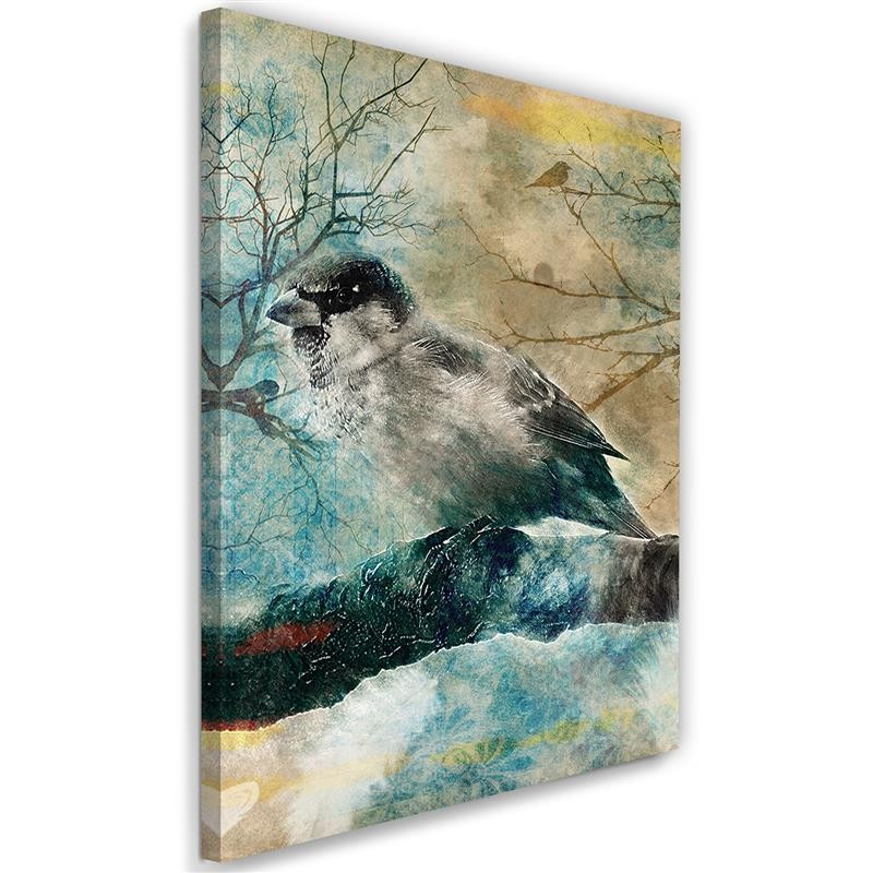 Feeby Obraz na płótnie Zimowy ptaszek 40x60