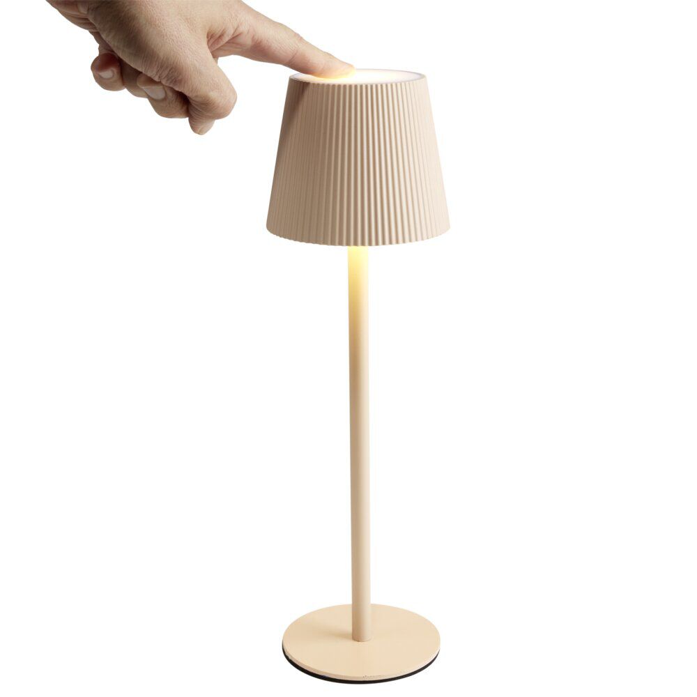 Lampe de table Talli LED tactile 120lm variable USB métal et plastique blanche Ø10,5xH36cm