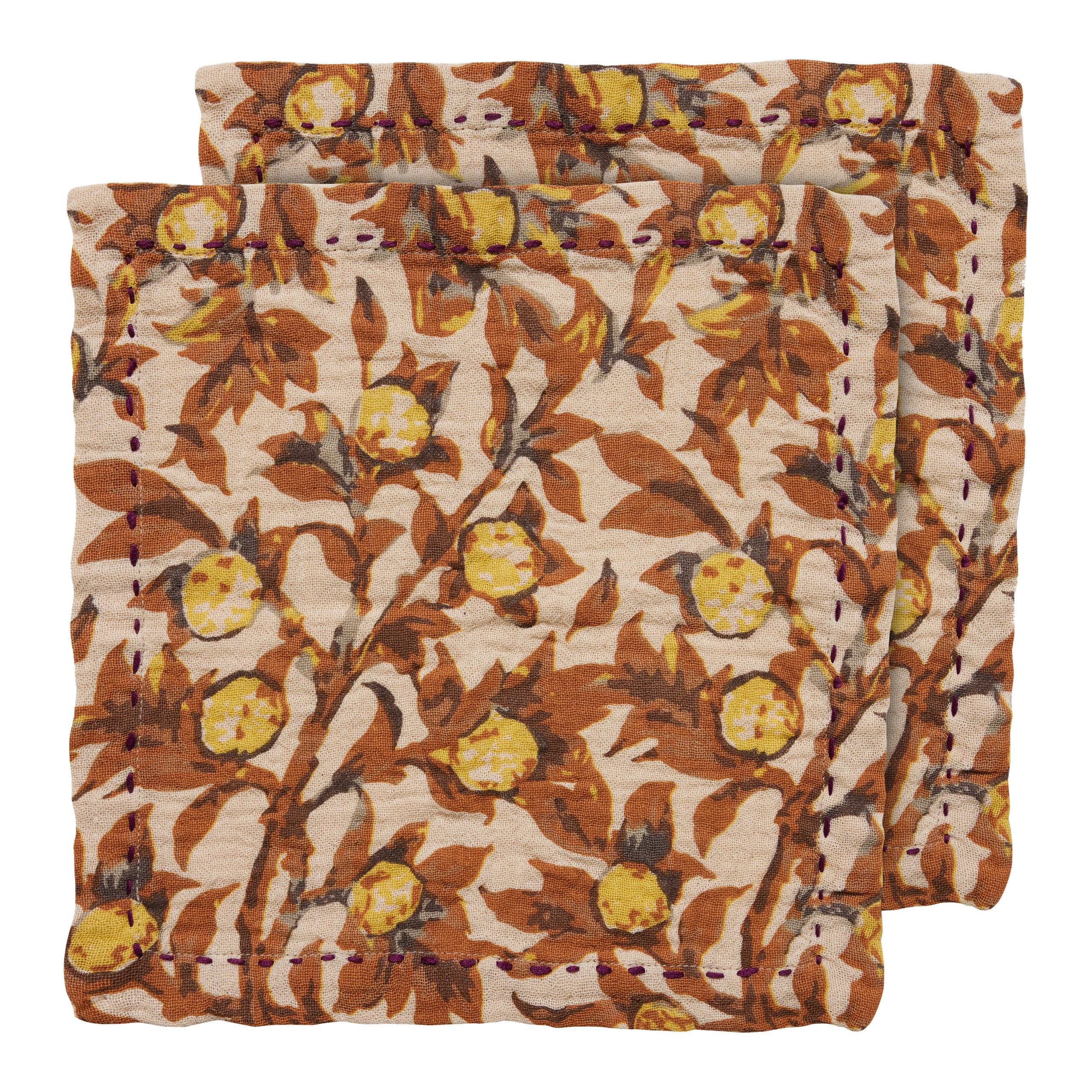 HKliving Mediterranean Tangerine Servetten - Set van 2