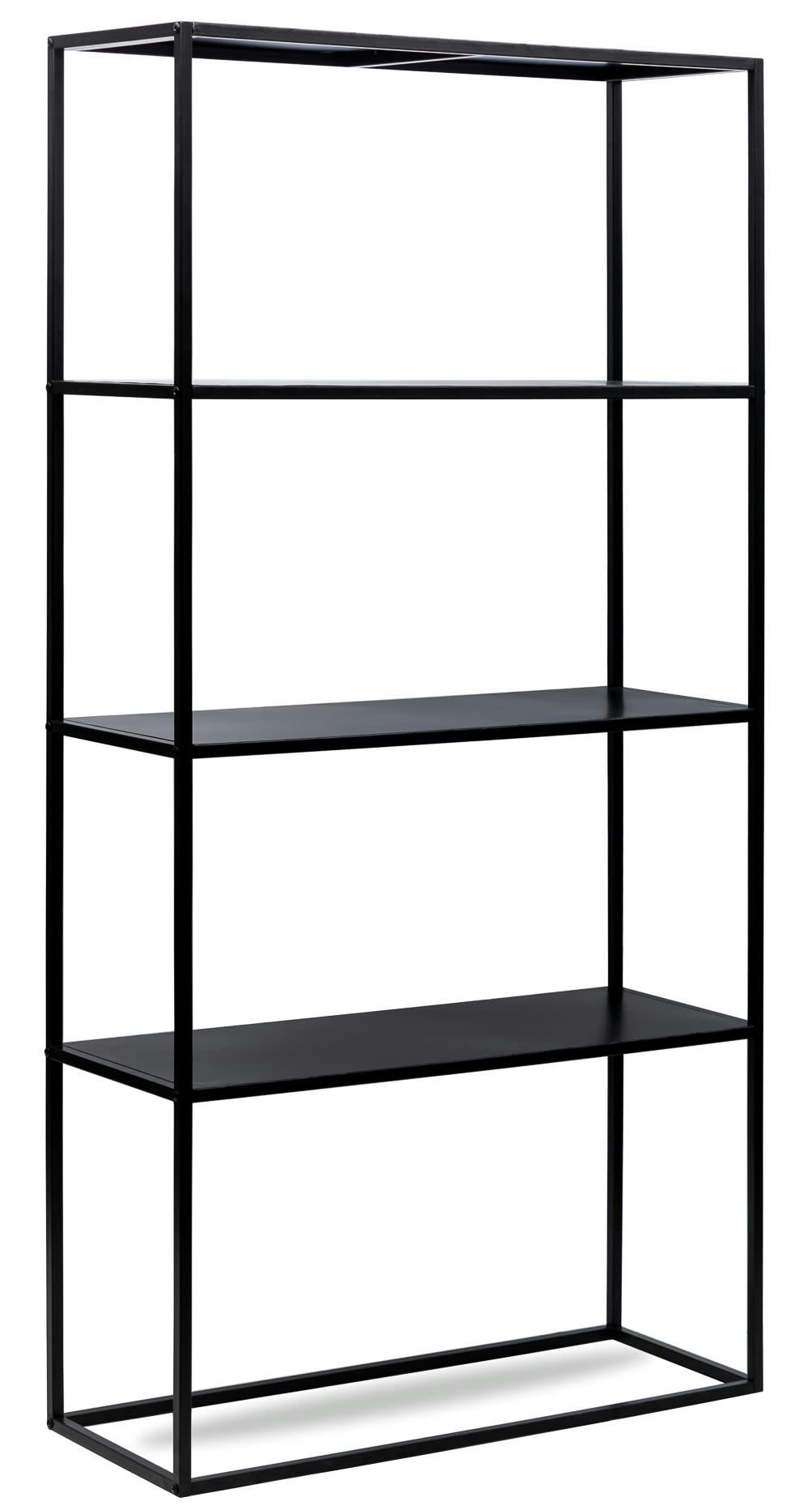 - Etagère style industriel de 4 niveaux en métal noir