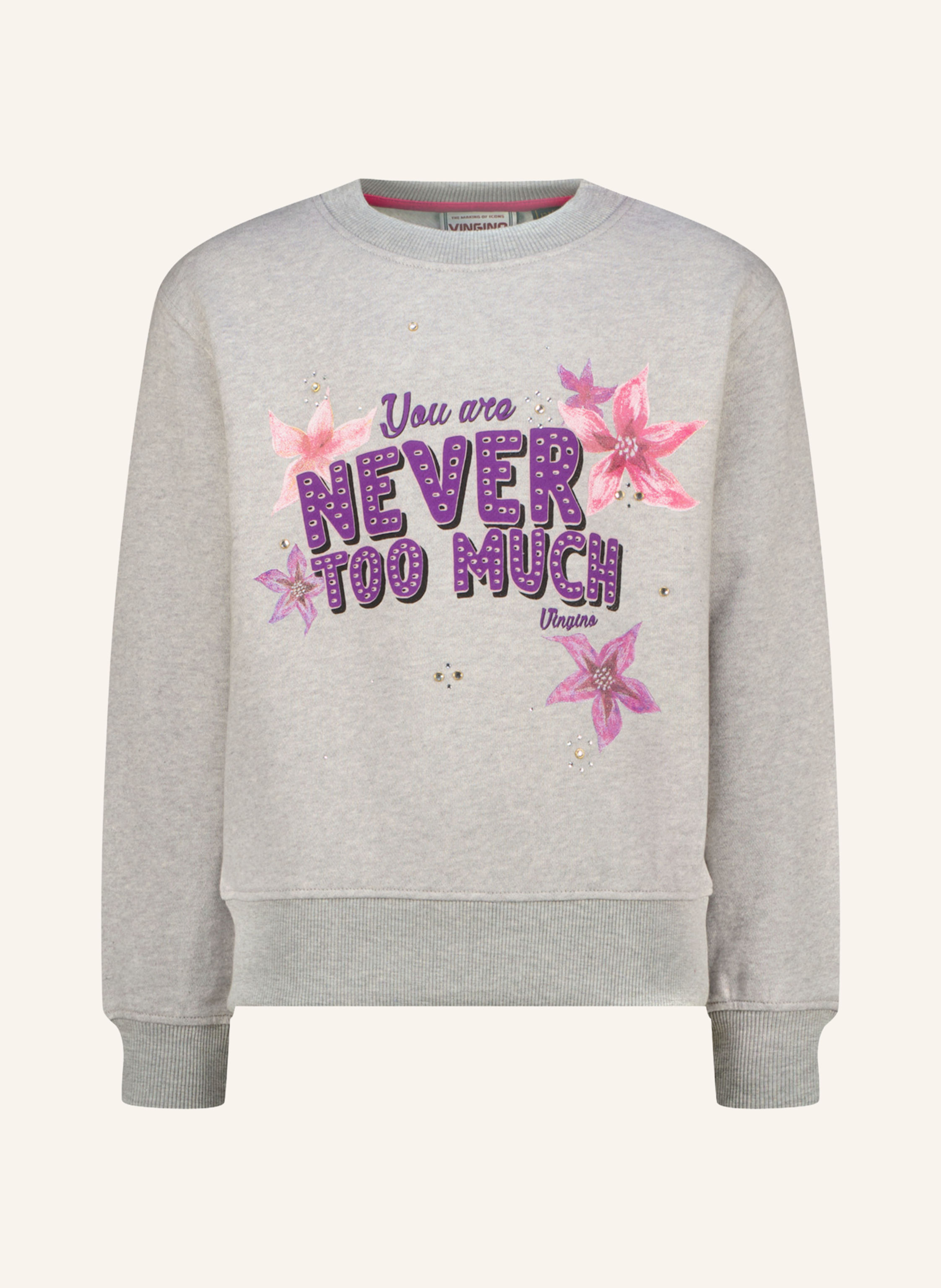 VINGINO Sweatshirt NIEKA mit Glitzergarn und Schmucksteinen