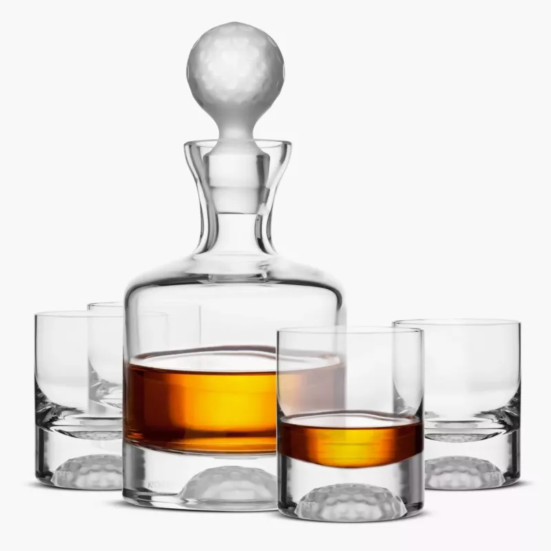 Komplet do whiskey KROSNO GOLF karafka 500 ml i 4 szklanki 280 ml