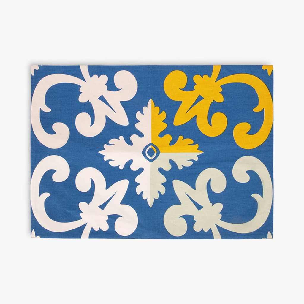 Individual de Algodão Reversível AZULEJO