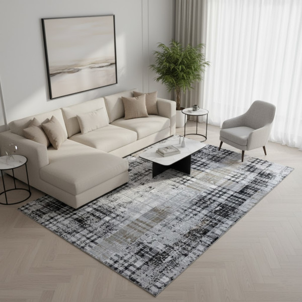 Dywan szary 415 idealny do salonu pokoju 060x100 nowoczesny