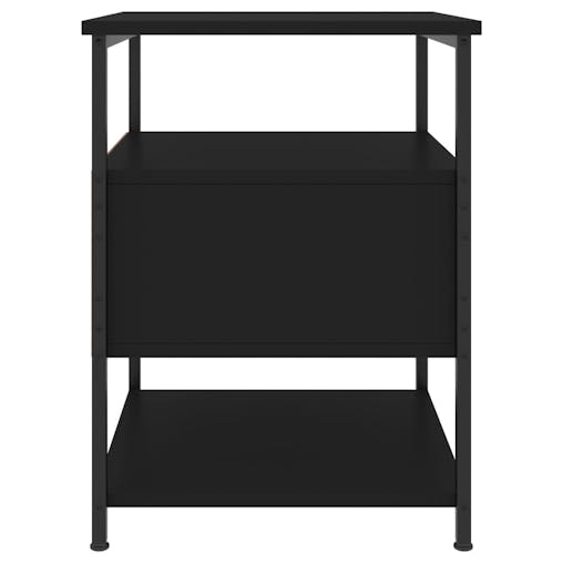 NNEVL Bedside Cabinets 2 pcs Black 40x42x56 cm Engineered Wood