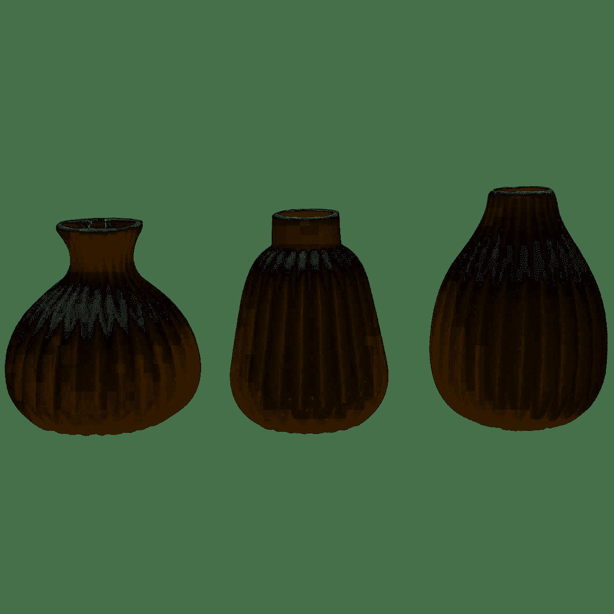 DESIGN - Set de 3 petits vases en porcelaine blanche