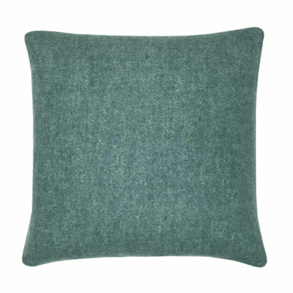 RECYCLED - Coussin carré en laine double face vert tendre 50x50