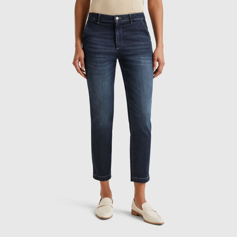 Slim fit denim chinos