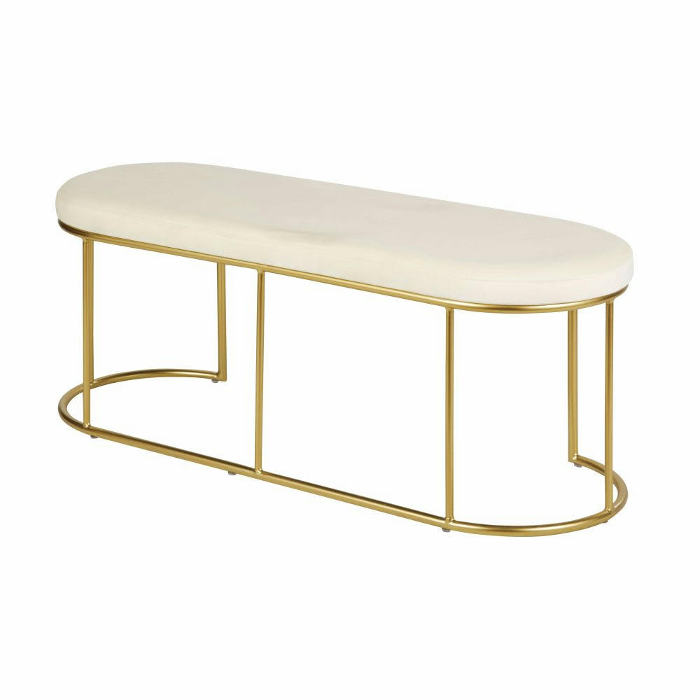 VEON - Banc blanc et métal doré