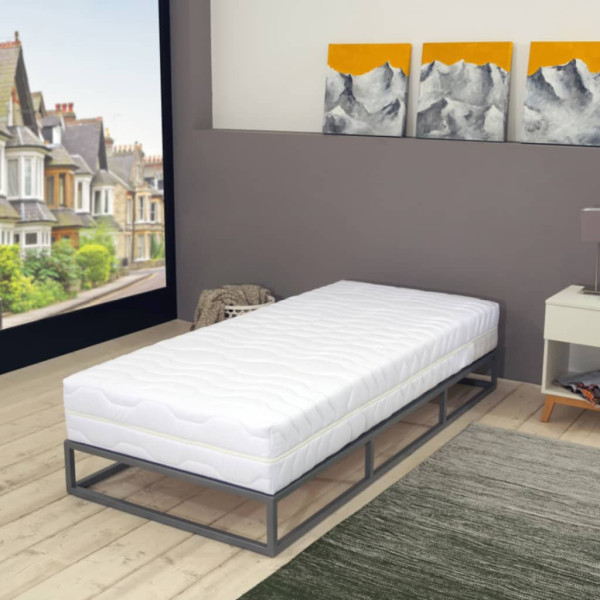 Materac Biały 90 x 200 cm Pianka vidaXL