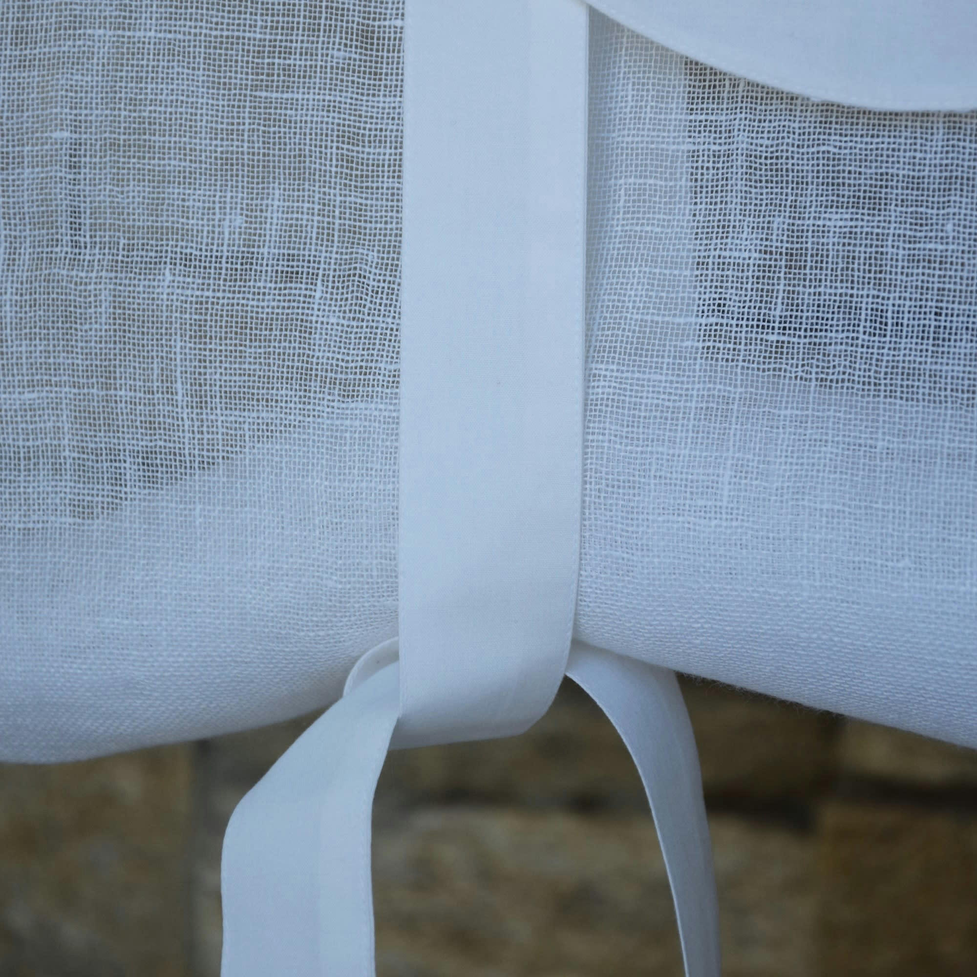 CHAMBORD - Store en lin blanc 35X120 CM