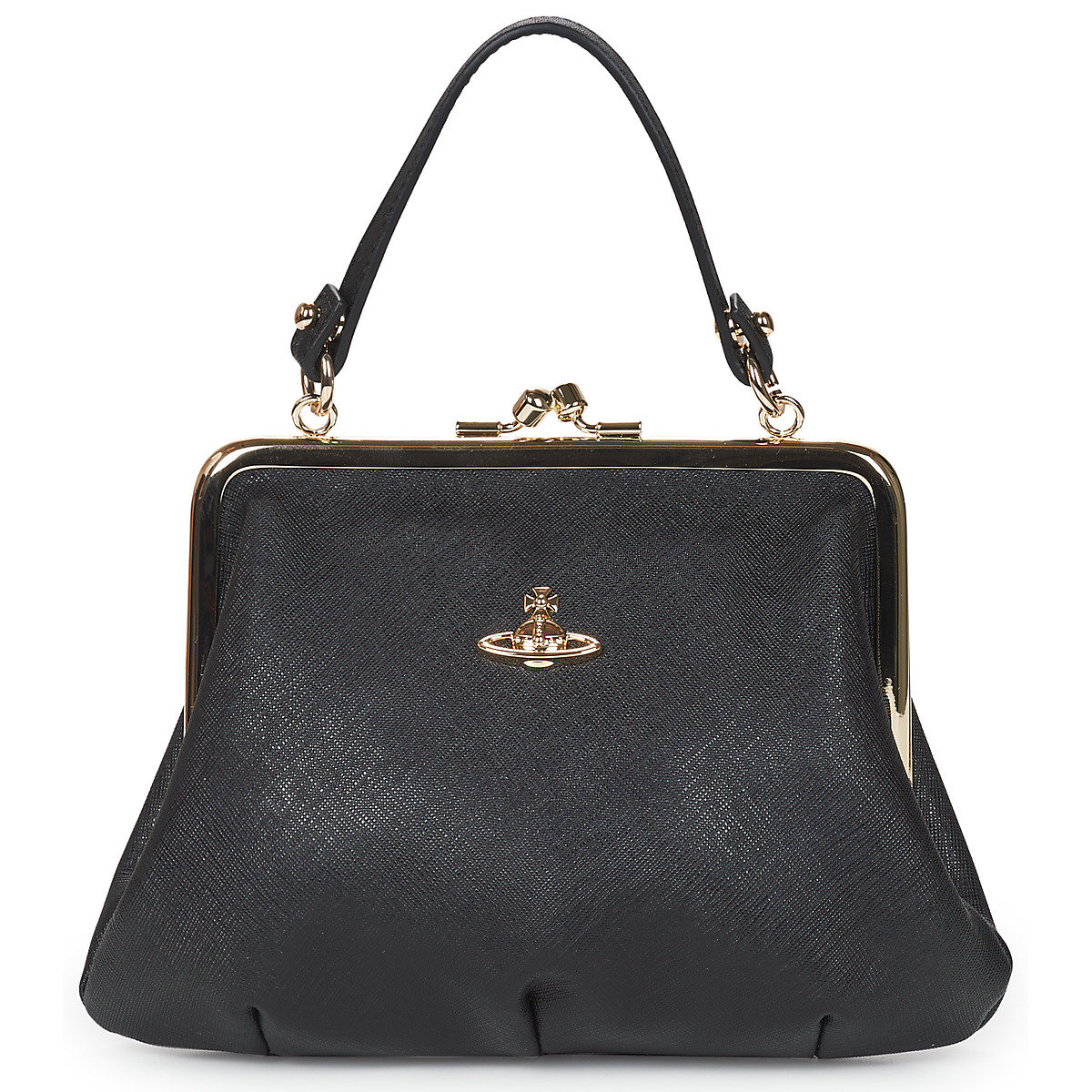 Vivienne Westwood - GRANNY FRAME PURSE - Black / Gold
