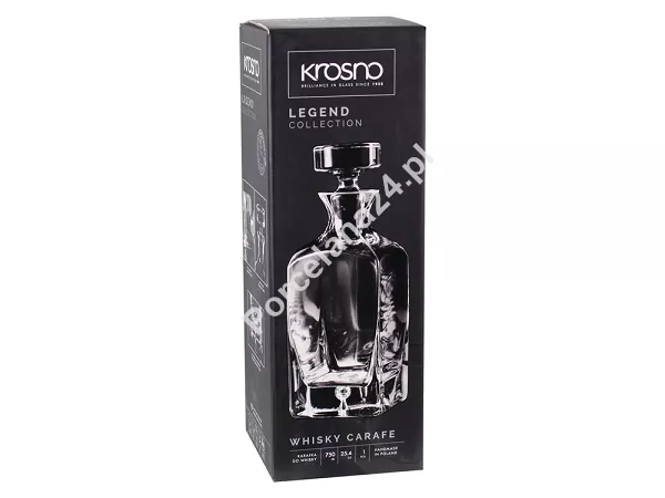 Karafka kwadratowa do whisky 750 ml Krosno - Legend (CARO) 3604