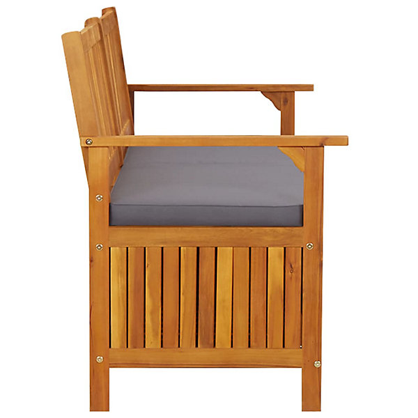 Banc de rangement avec coussin 148 cm Bois d'acacia solide vidaXL