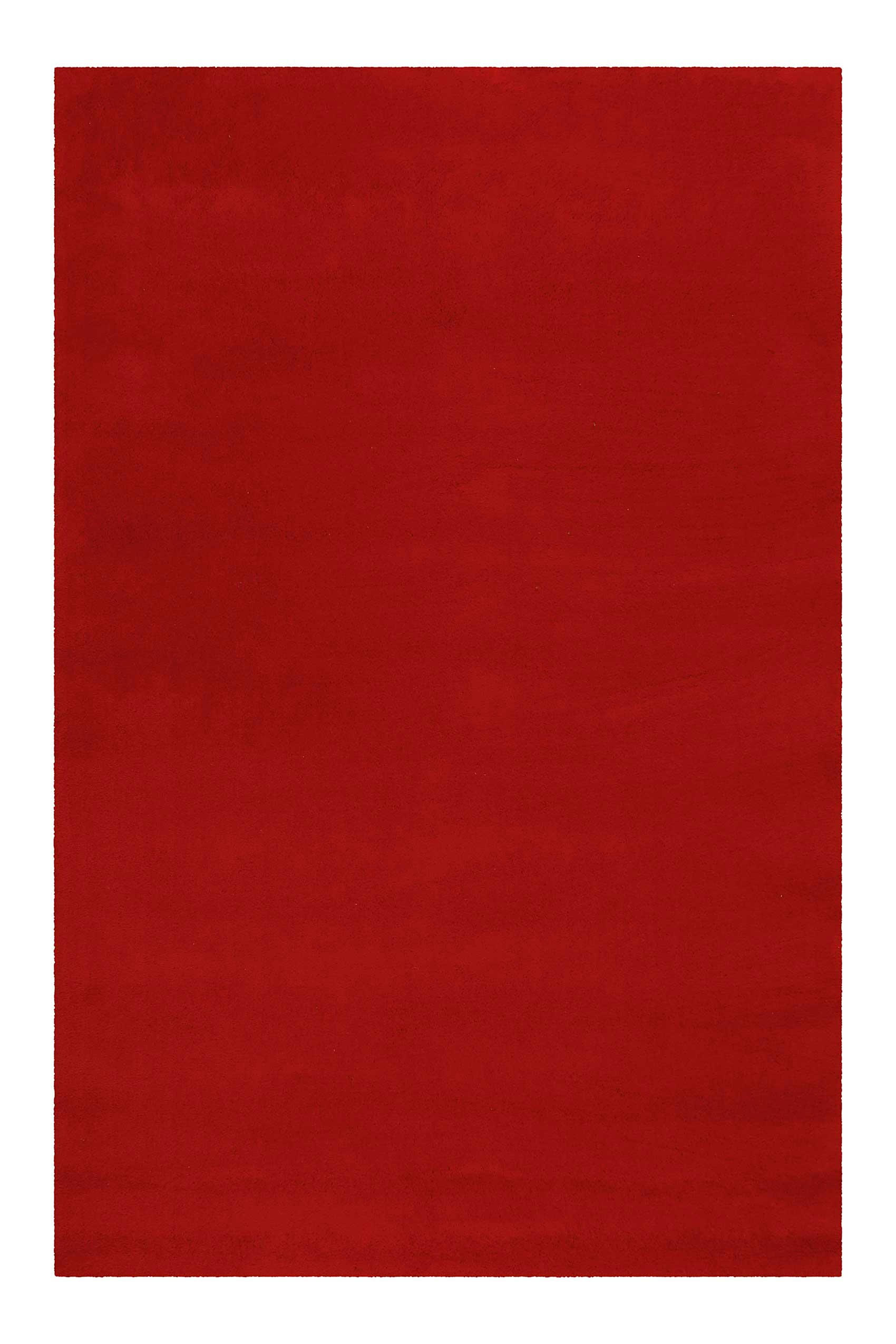 GREENWOOD RUG - Tapis à poil court pure laine vierge rouge 140x200