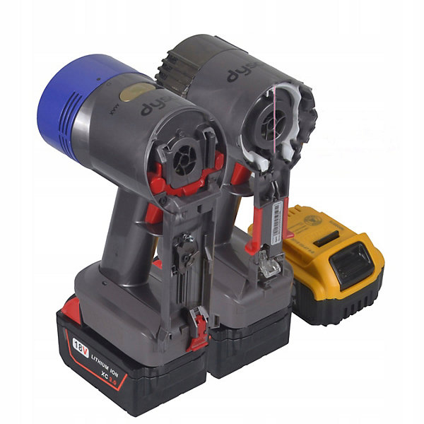 Adaptateur Batterie Dyson V6 V7 V8 - Compatible Dewalt Milwaukee, Plastique Durable, Protection Surchauffe et Surcharge