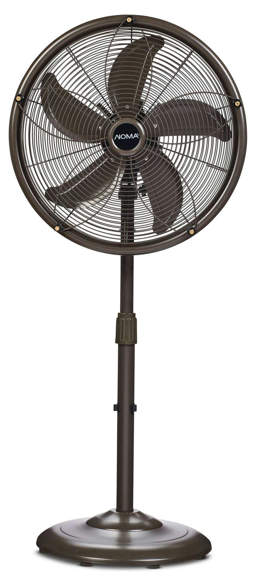 NOMA Outdoor Oscillating Pedestal/Stand Misting Fan, 3-Speed, Black, 18-in