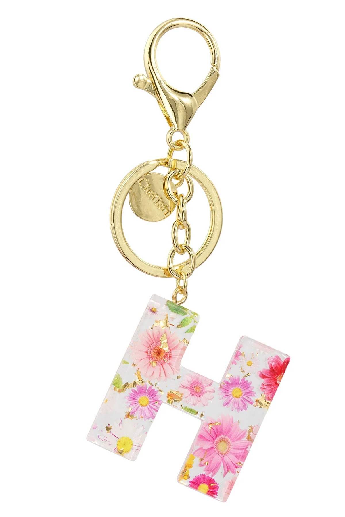 Initial H Handbag Charm Keyring