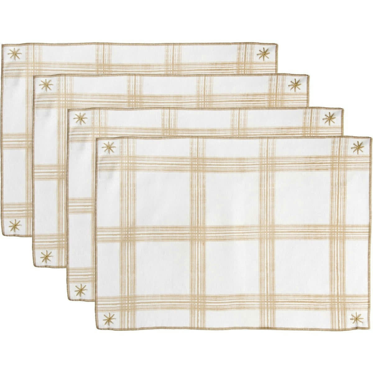 MADRAS - Sets de table (x4) coton  35x50 sable
