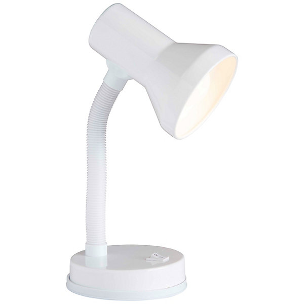 JUNIOR Lampe à poser blancmétal/plastique -E27 28W - ampoule non incluse