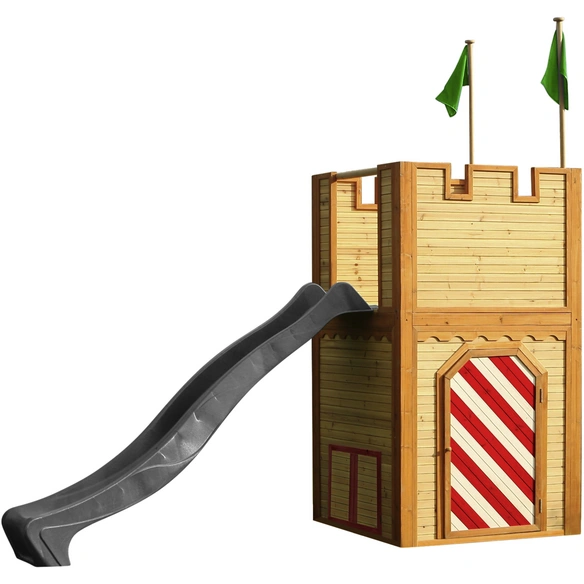 Kinderspielhaus »Arthur«, BxHxT: 319 x 195 x 110 cm, Holz, braun/rot/grau
