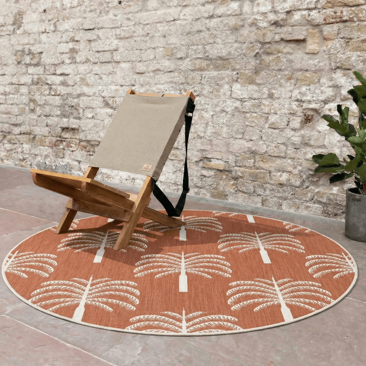 Rond buitenkleed Oase roest - Interieur05 - 240 x 240 cm