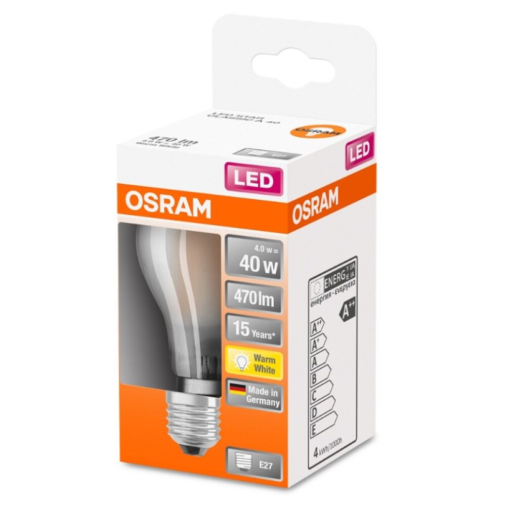 LYSPÆRE OSRAM LED RETRO E27 4W FROST