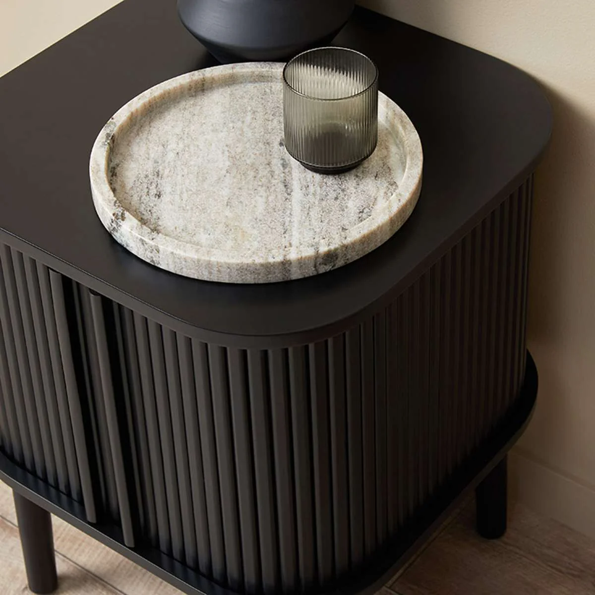 Maeve Bedside Table - Black