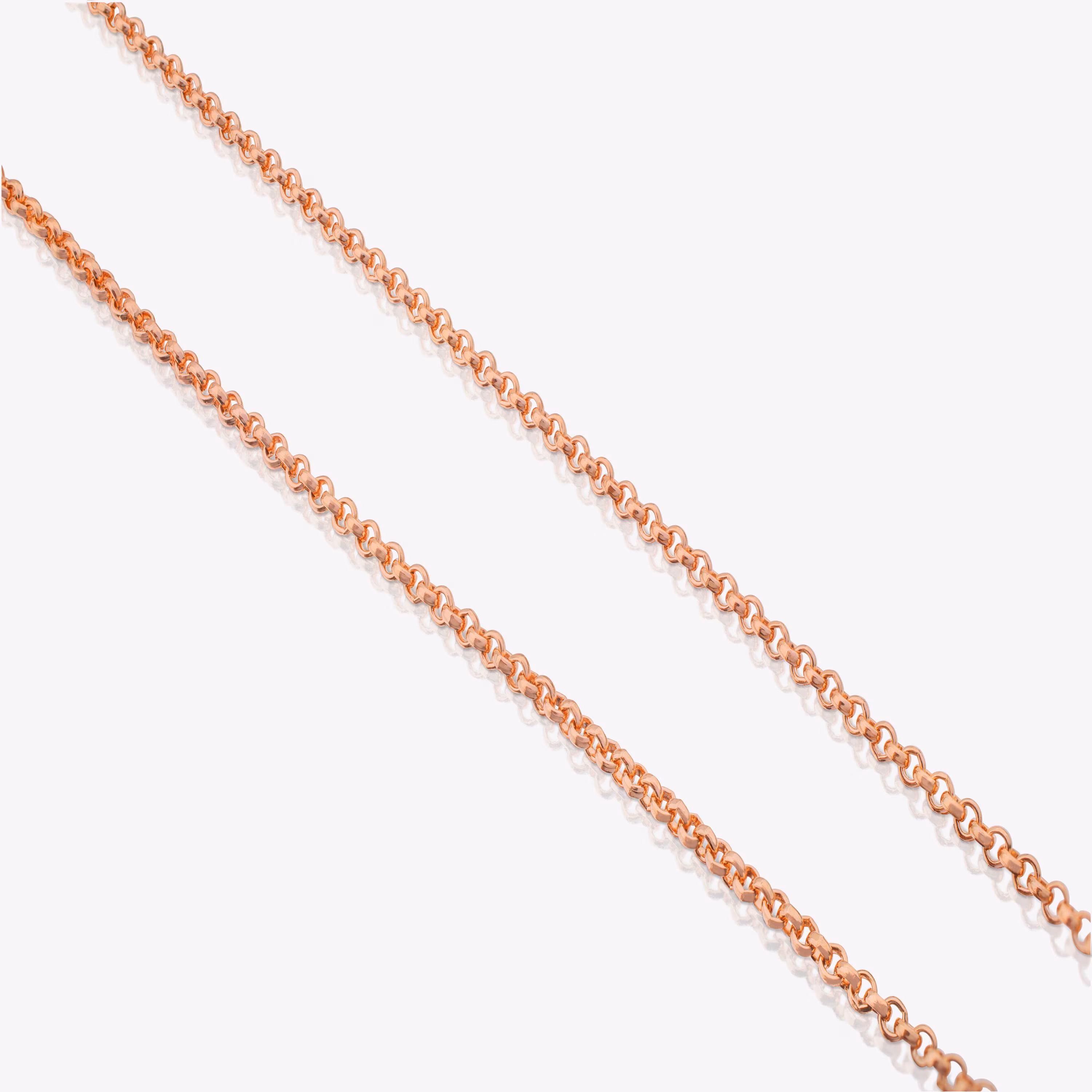Cadena mediana con baño de oro rosa de 18 kt sobre plata, 50 cm TOUS Hand