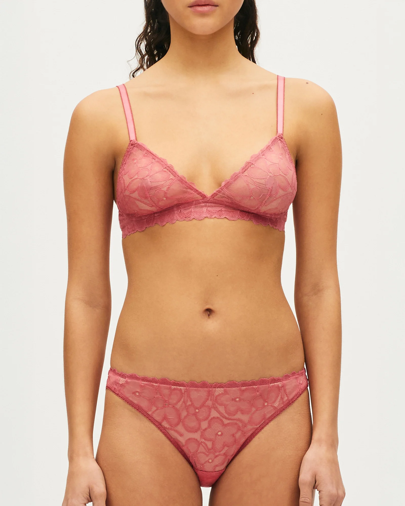 Culotte taille basse CHERI FLORAL FLAT LACE