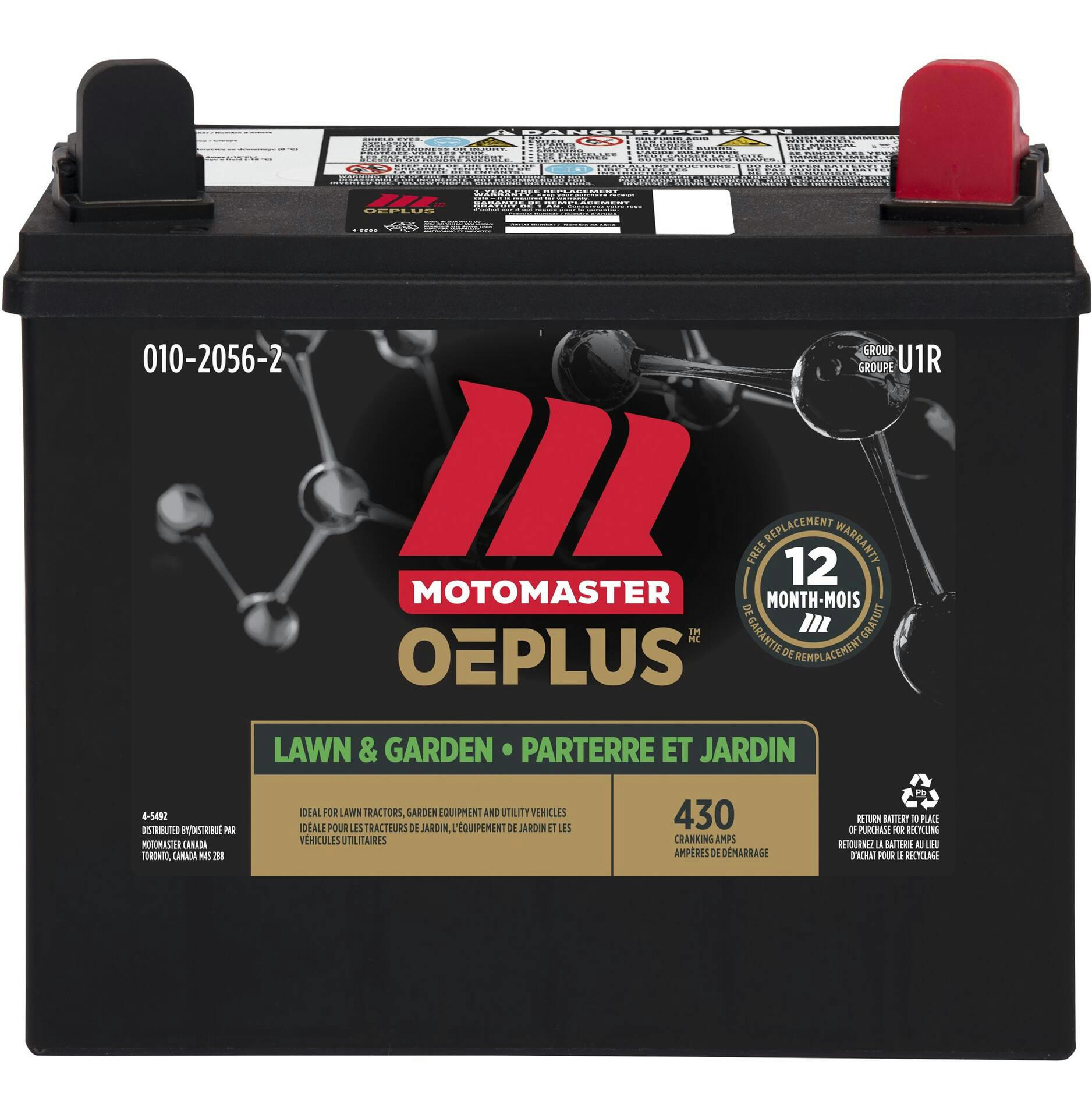 MOTOMASTER OEPLUS Group Size U1R Small Engine Battery, 350CCA
