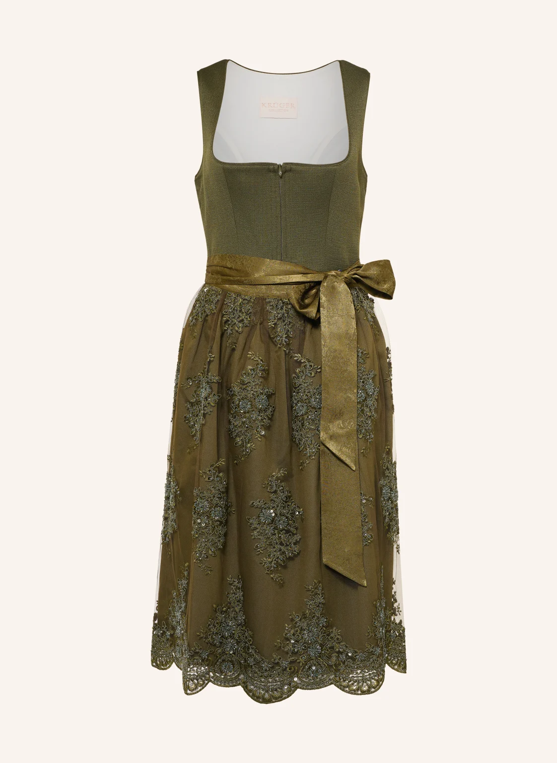 KRÜGER Dirndl LEONORE mit Schmucksteinen und Pailletten