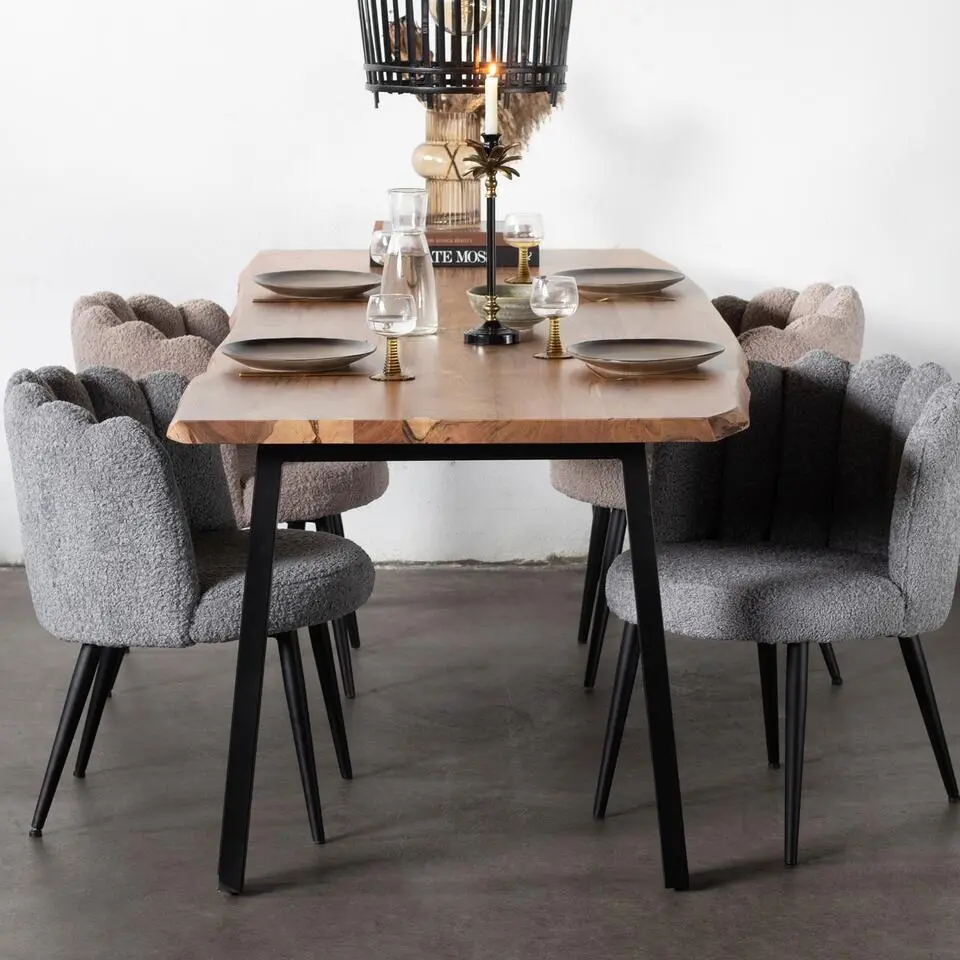 Eettafel Rechthoek 240cm - Naturel Boomstamtafel - Lars