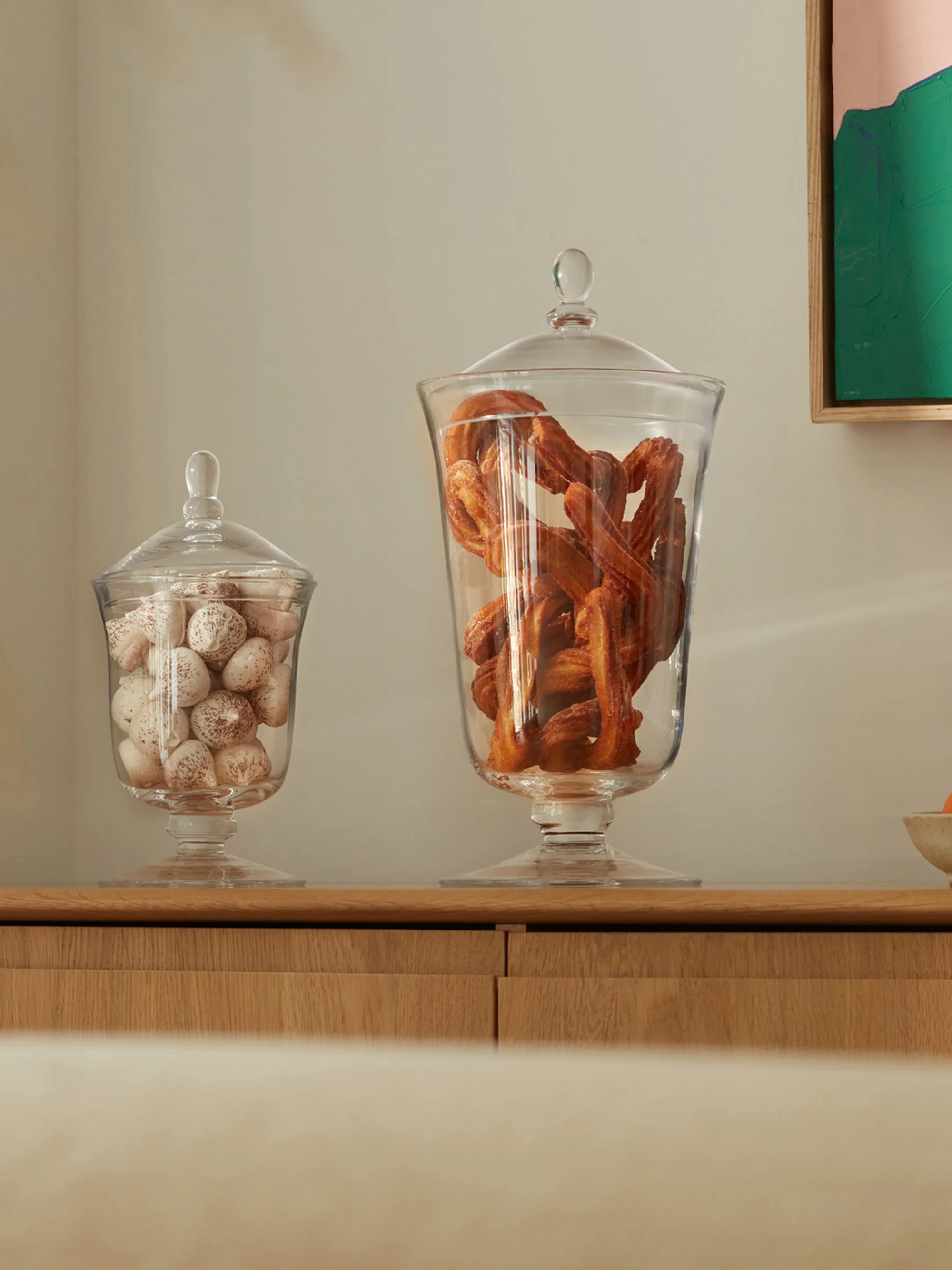 Mundgeblasenes Glas Storage Serve