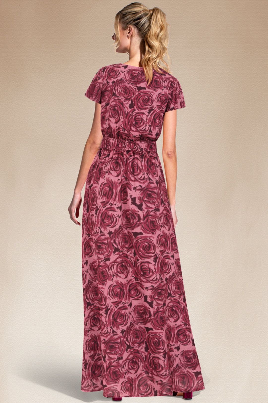 Hot Squash Chiffon Maxi Dress