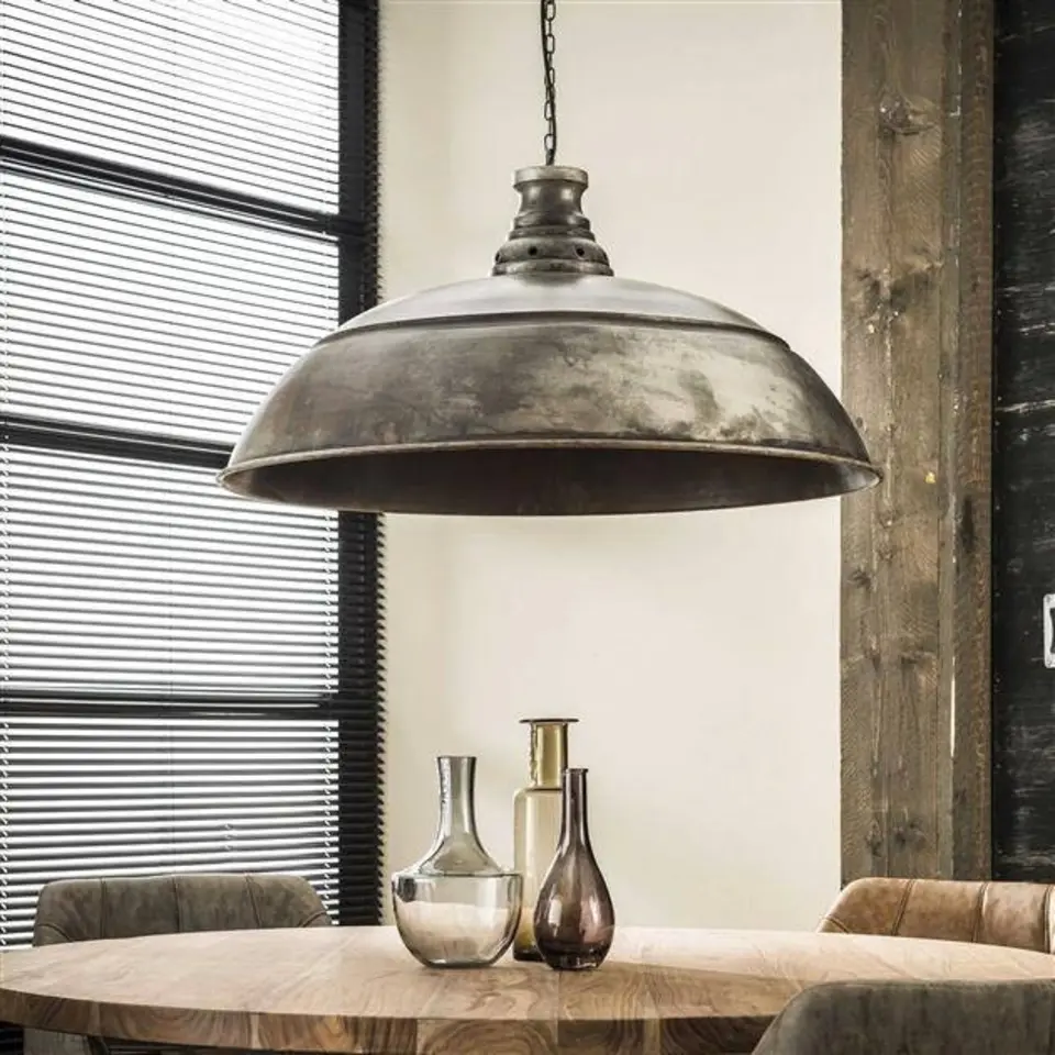 Industri?le hanglamp Leonard 80 cm - Zilver - Zilverkleurig