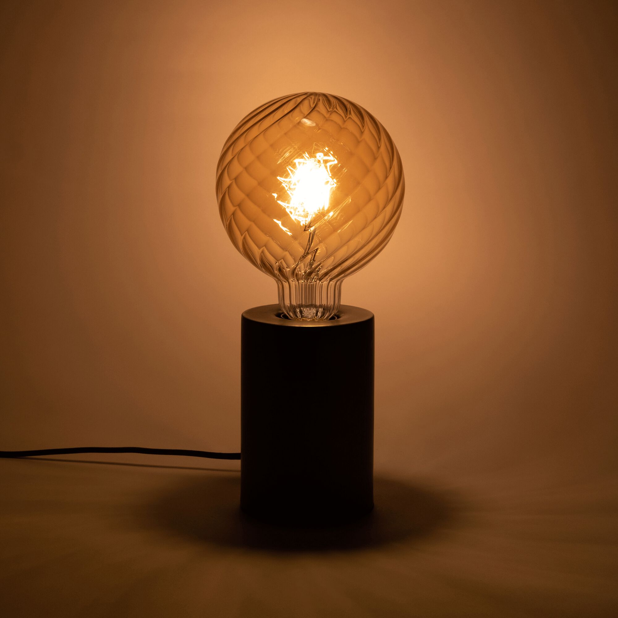 STRIPPED - Ampoule décorative LED D12,5cm blanc chaud culot E27