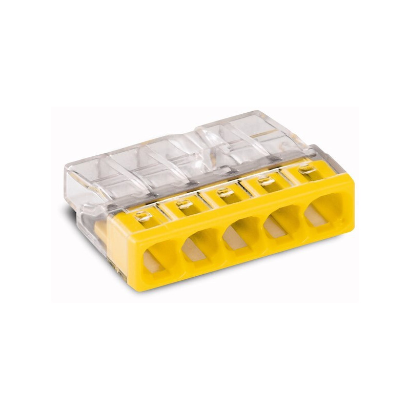 Borne rapide 5 connexions 2,5 mm² 100 pièces WAGO