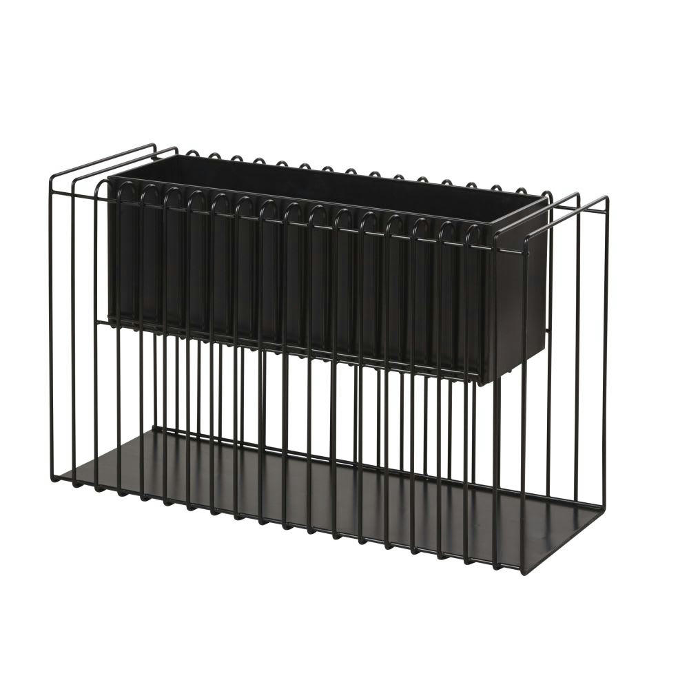 FREJA - Jardinière en métal gris anthracite