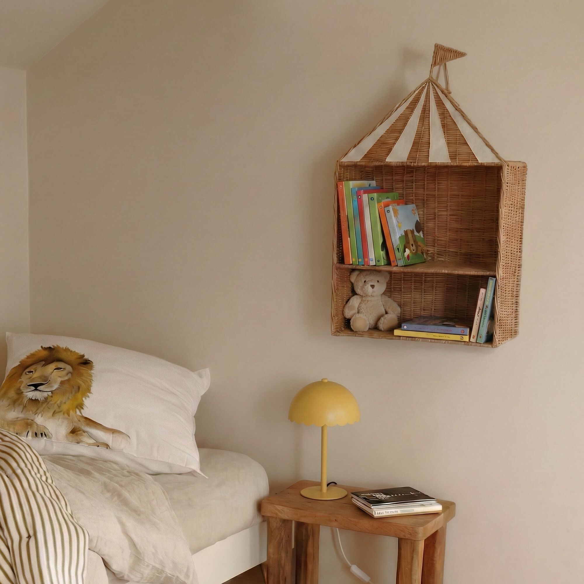 PARADE - Étagère murale décorative en rotin L50xH85cm - naturel