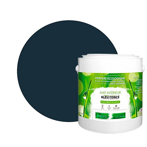 Bleu Foncé Peinture interieur aspact mat Natura - Bleu Fonce - 2.5L