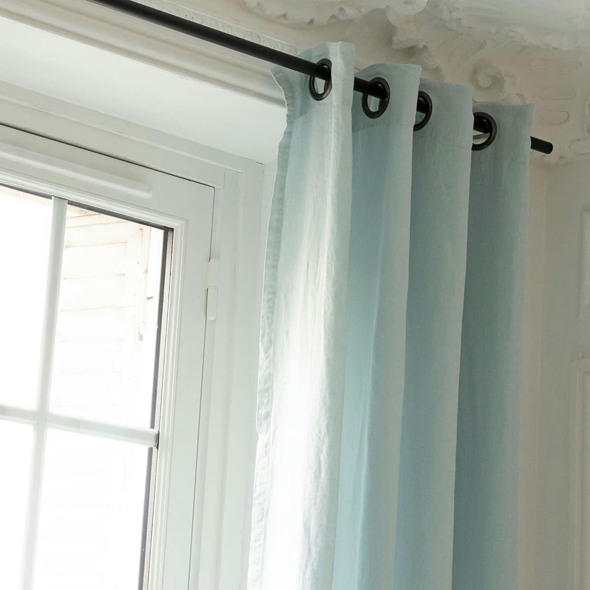 OSLO - Rideau à oeillets en lin lavé