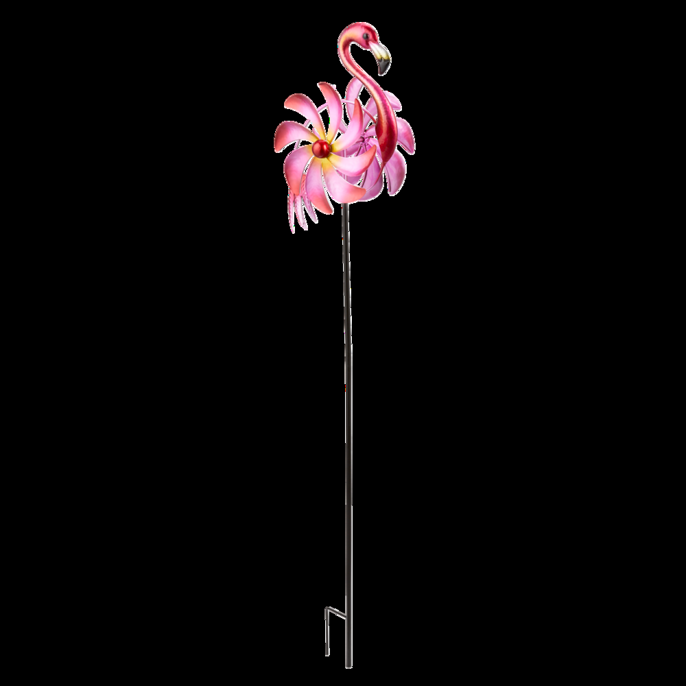 For Living Flamingo Wind Spinner, 47.64-in, Pink