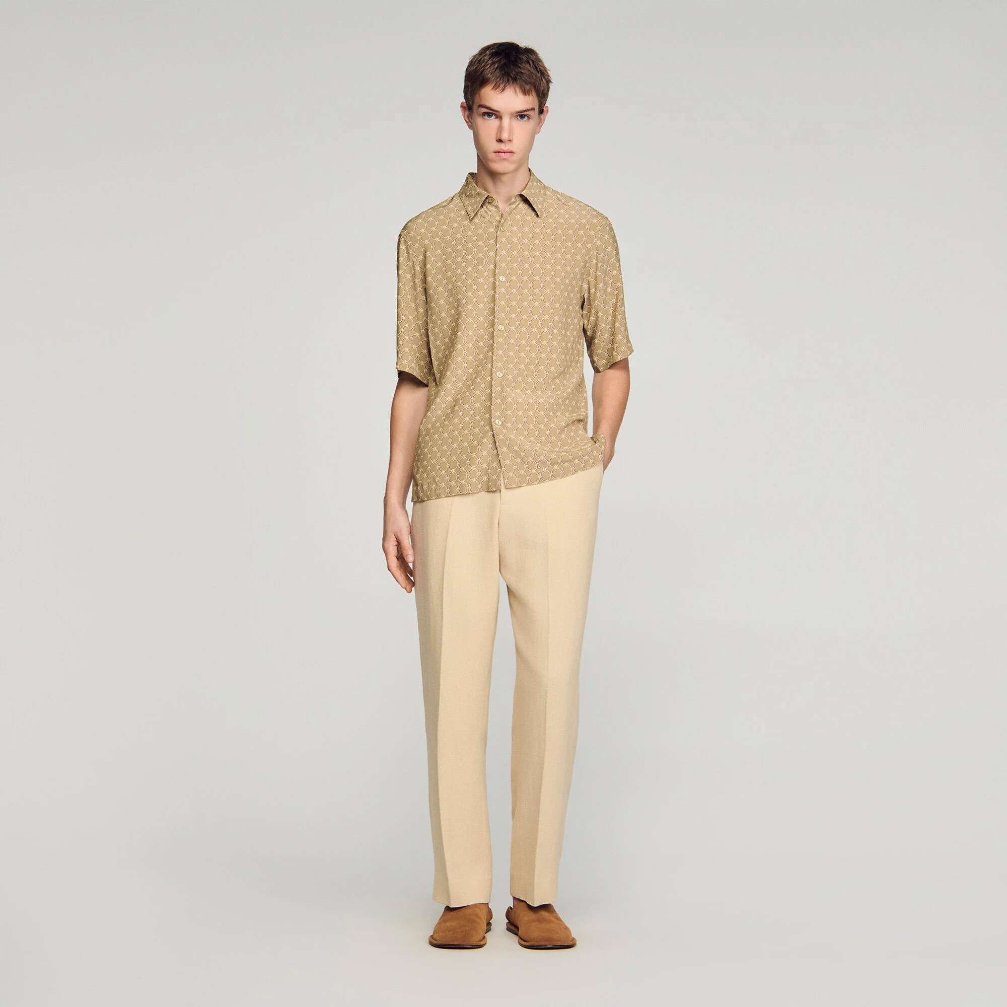 Chemise fluide à imprimé maillons