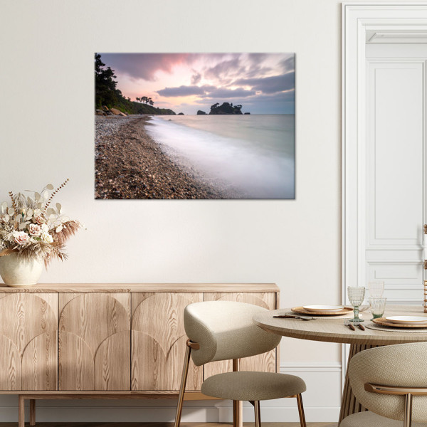 Obraz do salonu sypialni biura, Krajobraz kamienista plaża morze 30x20