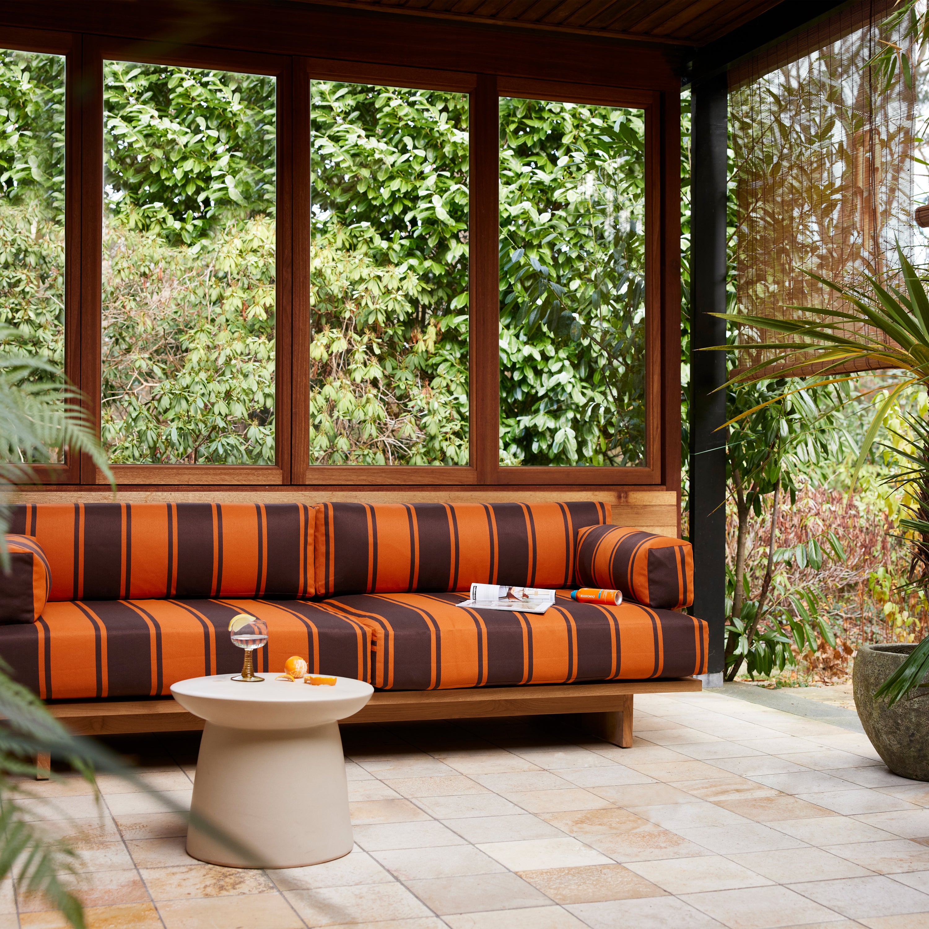 HKliving Earthenware Bijzettafel L - Cream